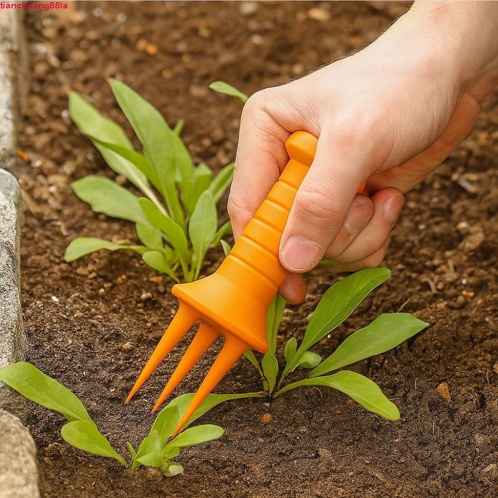 TIANCHUANG 2 Peças Aerador De Solo , Leme Manual Impresso Em 3D , Garfo De Escavação De Jardinagem De Plástico Ergonômic