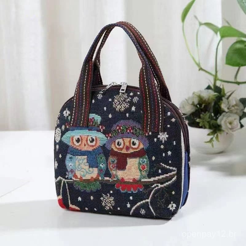 Bolsa de ombro, bolsa de mão, bolsa para mamãe, novo estilo cartoon, bolsa bordada de alta qualidade.