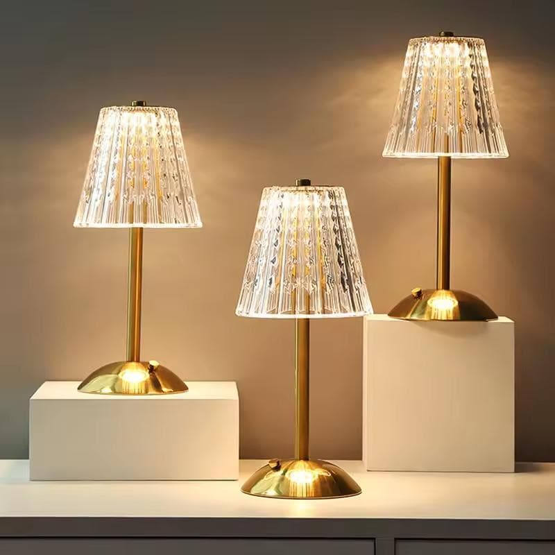 Abajur LED Touch 3 Cores com Dimerização  Luminária de Mesa Moderna Decorativa