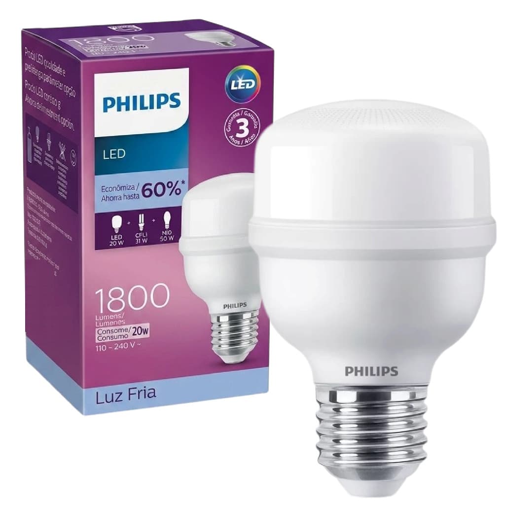 Lampada Led Bulbo Philips 20w Branca 6500k Alta Potencia