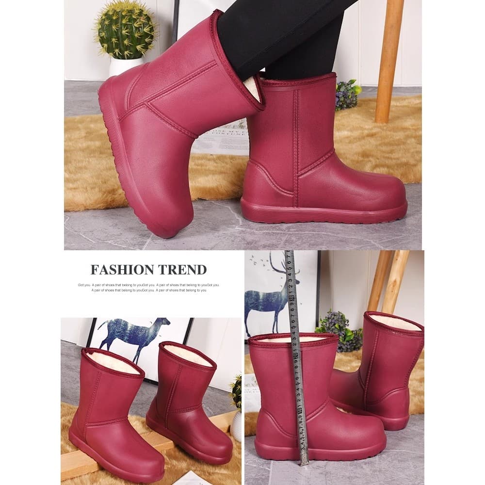 Inverno quente quente à prova de frio botas de espuma EVA engrossado sapatos impermeáveis Anti-deslizamento velo engross