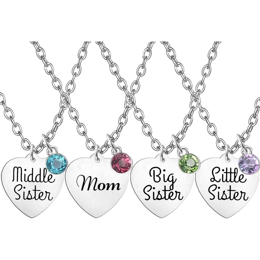 Conjunto de Colares Mãe e Filha, Colar de Joias para Irmã Mais Velha, Irmã do Meio, Irmã Mais Nova e Mãe, Colares para M