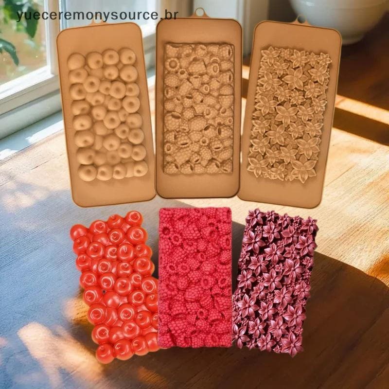 # yuece Molde De Silicone De Framboesa 3D Padrão De Frutas Fondant Mousse De Chocolate Pudim Para Festa Ferramentas De D
