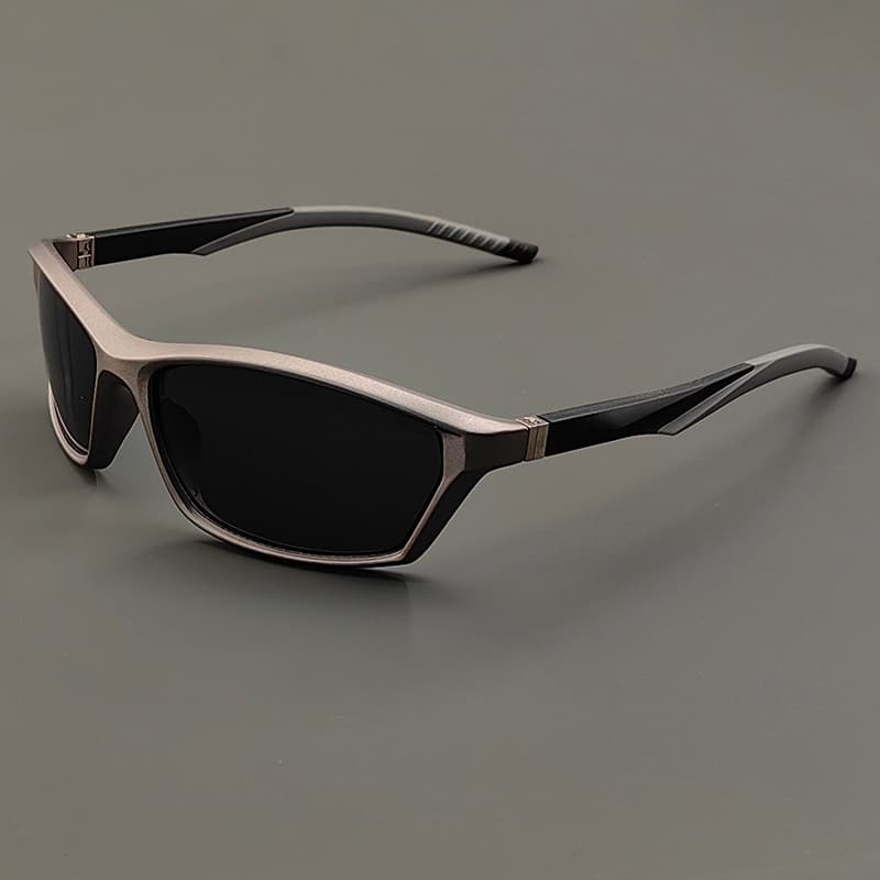 Óculos de sol com armação de liga de alumínio-magnésio, lentes UV400, adequados para corrida, pesca, unissex.