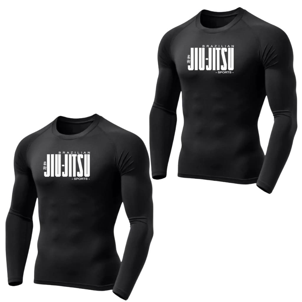 Kit 2 Camisa Manga Longa Academia Luta No Gi Muay Thai