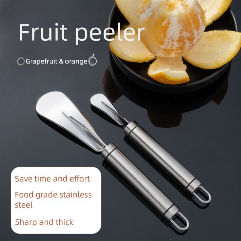 Descascador de laranja em aço inoxidável, descascador de cozinha doméstica 304, ferramenta de frutas, peeling multifunci