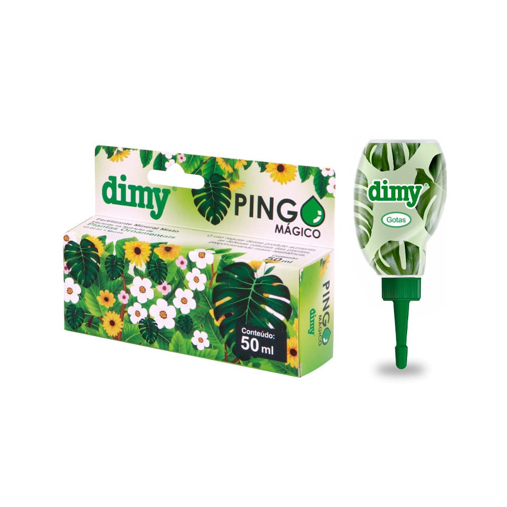 Fertilizante Dimy Pingo Mágico Gota a Gota Plantas NPK 50ml