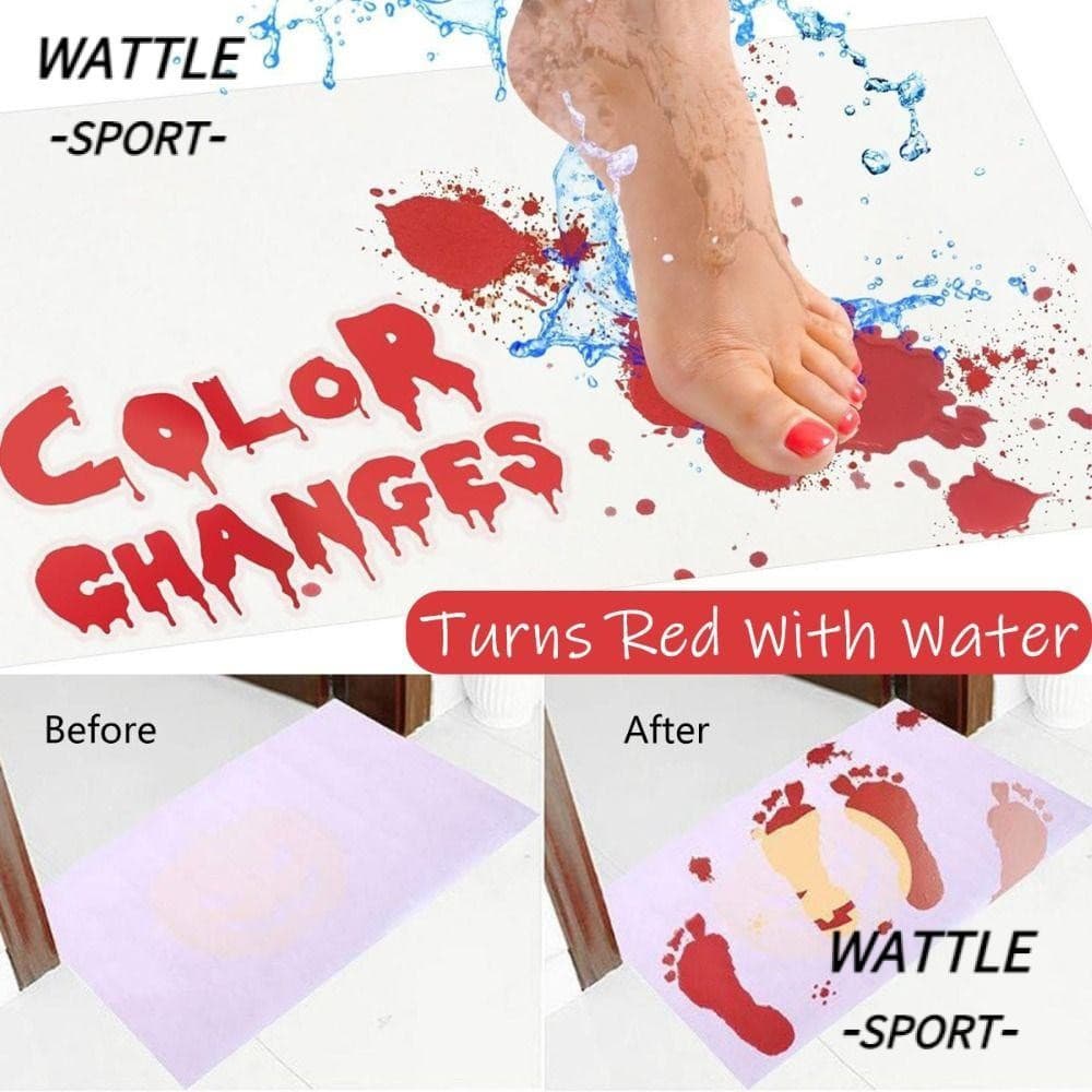 Tapete De Banho Que Muda De Cor WATTLE , Capacho Engraçado De Halloween Para Pegadinha , Sangue Antiderrapante Chuveiro