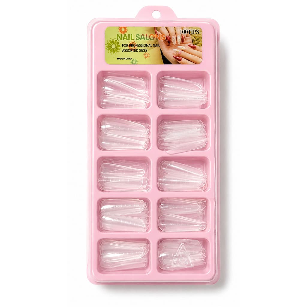 Molde F1Nail Salons Unhas Extensão Profissional Reutilizável 100un