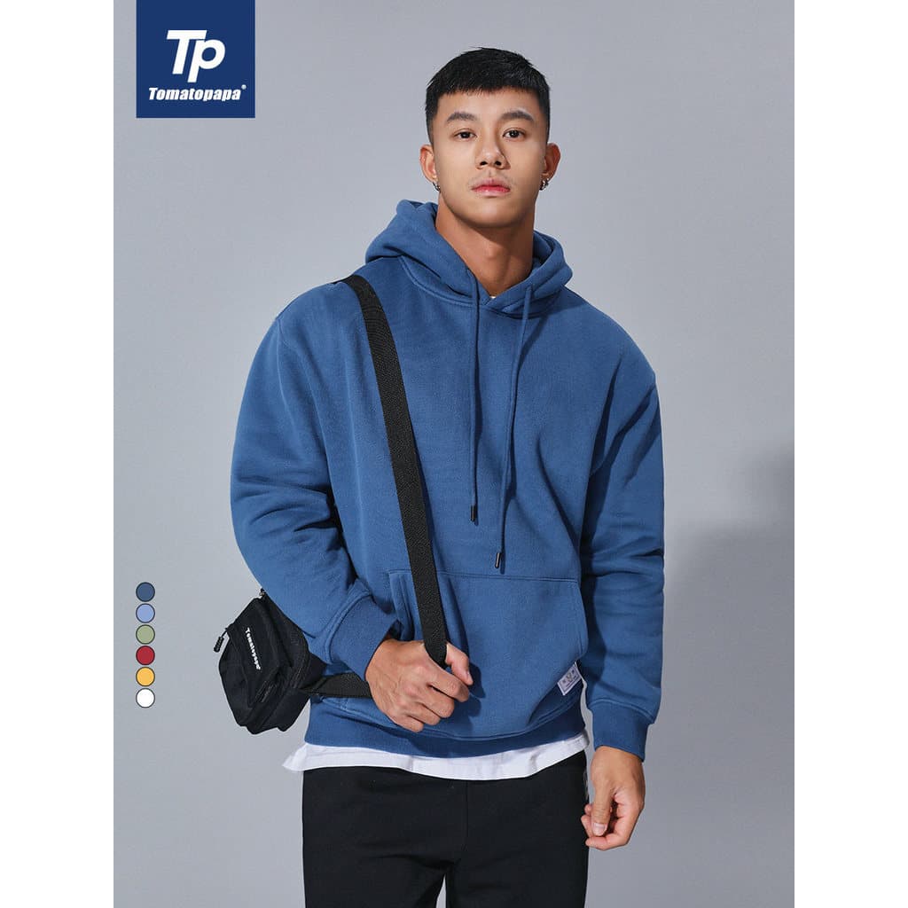 TOMATEPAPA Inverno Original Multicolor Fleece Bottom Moletom Masculino Forro de Lã Quente Moda Simples Cor Sólida Moleto
