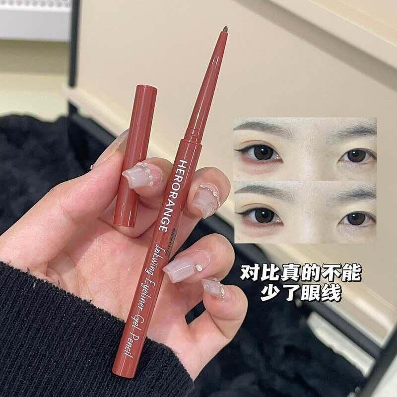 Caneta de Gel delineadora genuína, Natural, de longa duração, à prova d'água, à prova de suor, caneta de bicho-da-seda,