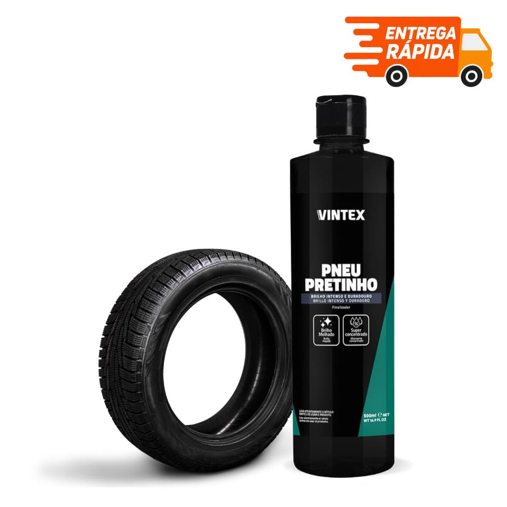 Vonixx Pneu Pretinho 500ml Revitalizador Pretinho Pneu Preteador Borrachas Renova Brilho Vintex