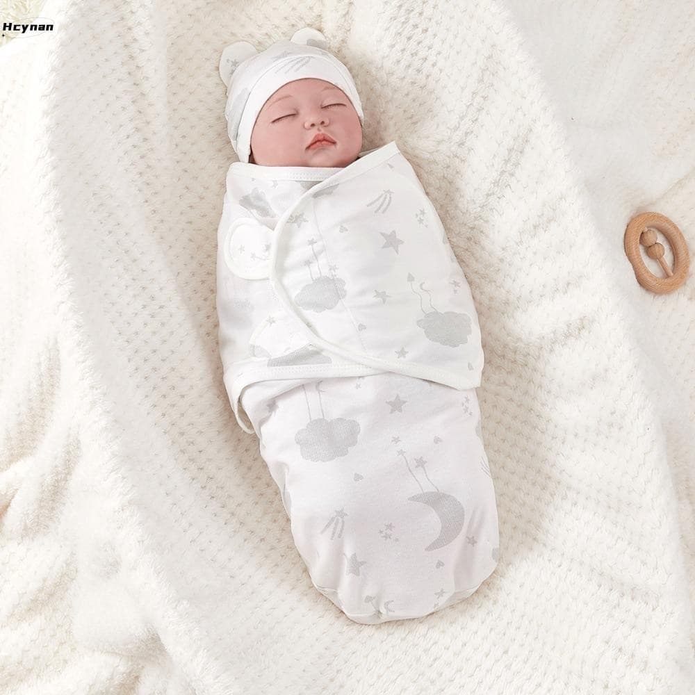 HCYNAN Envoltório Para Bebê , Saco De Dormir Recém-Nascidos De Algodão Macio , Quente Anti-Chute Ajustável