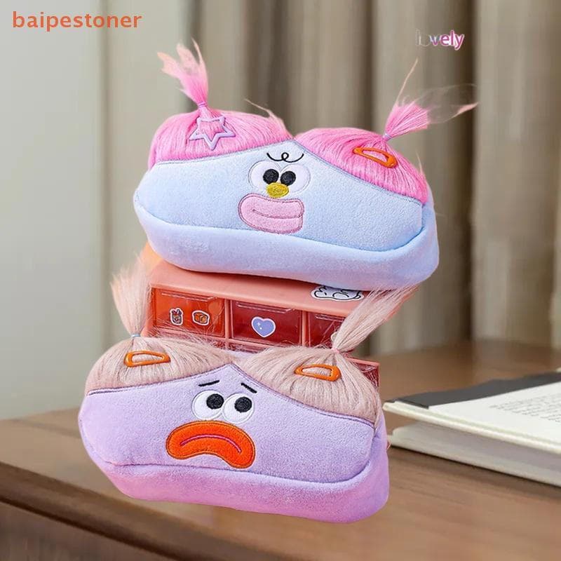 [baipestoner] Cabelo Explosivo Boneca Feia De Pelúcia Caneta De Intestino Grande Bolsa Olhos Grandes Monstro Doce Menina