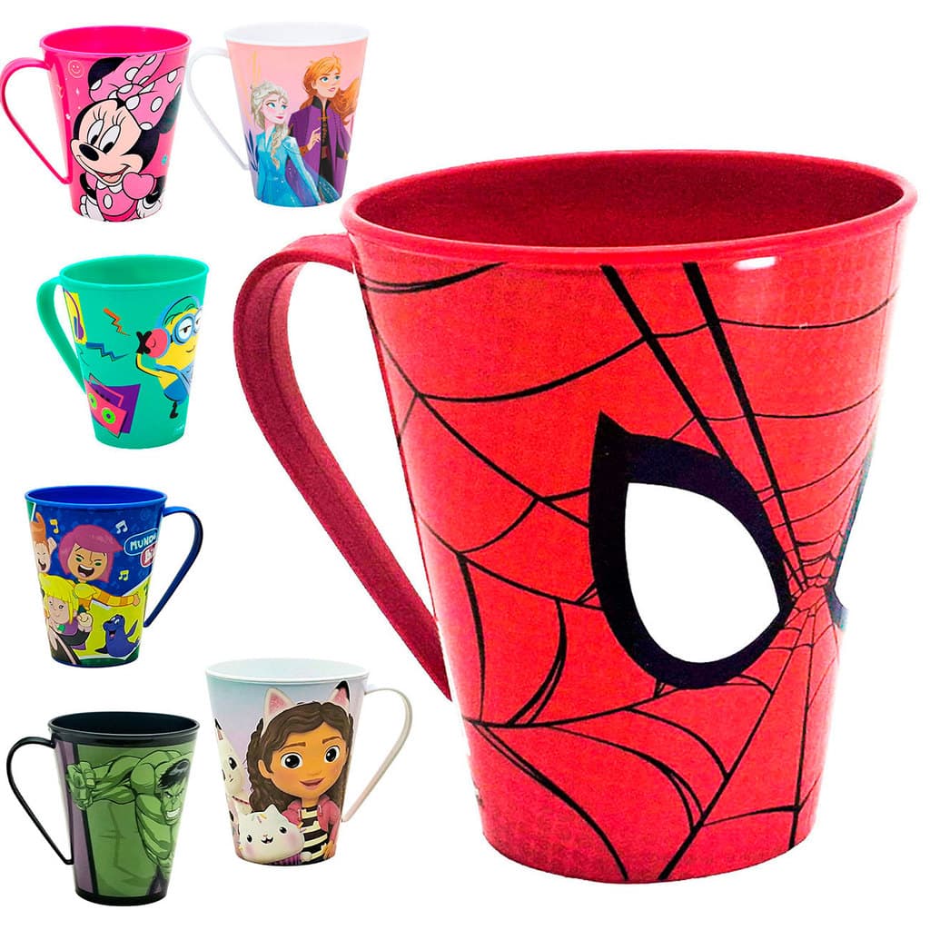 Caneca de Plástico Infantil 360 ml Personagens Plasútil