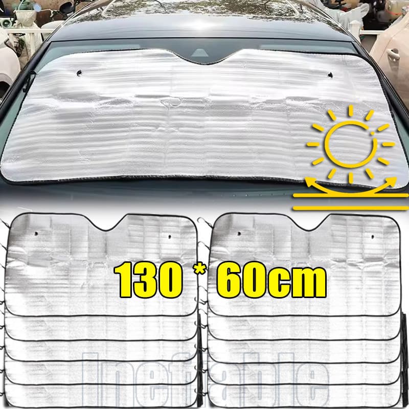 1/2/3 Unidades 130x60cm Protetor Solar Para Janela De Carro-Portátil Respirável Pára-Brisa Automático-Acessórios Univers