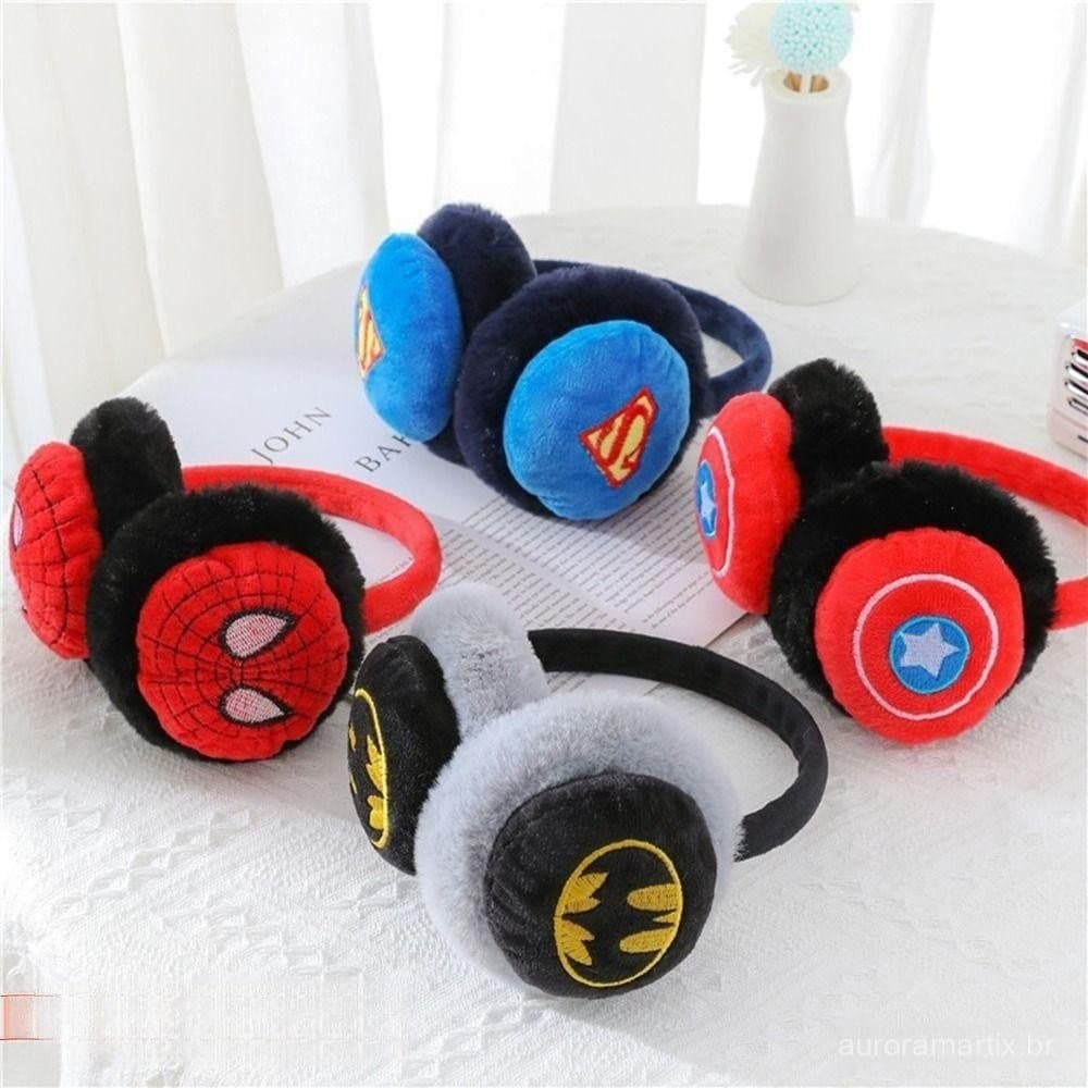 Protetores De Orelha De Pelúcia Confortáveis Earflap Outdoor Spider Keep Warmer Winter Super Hero Aquecedore