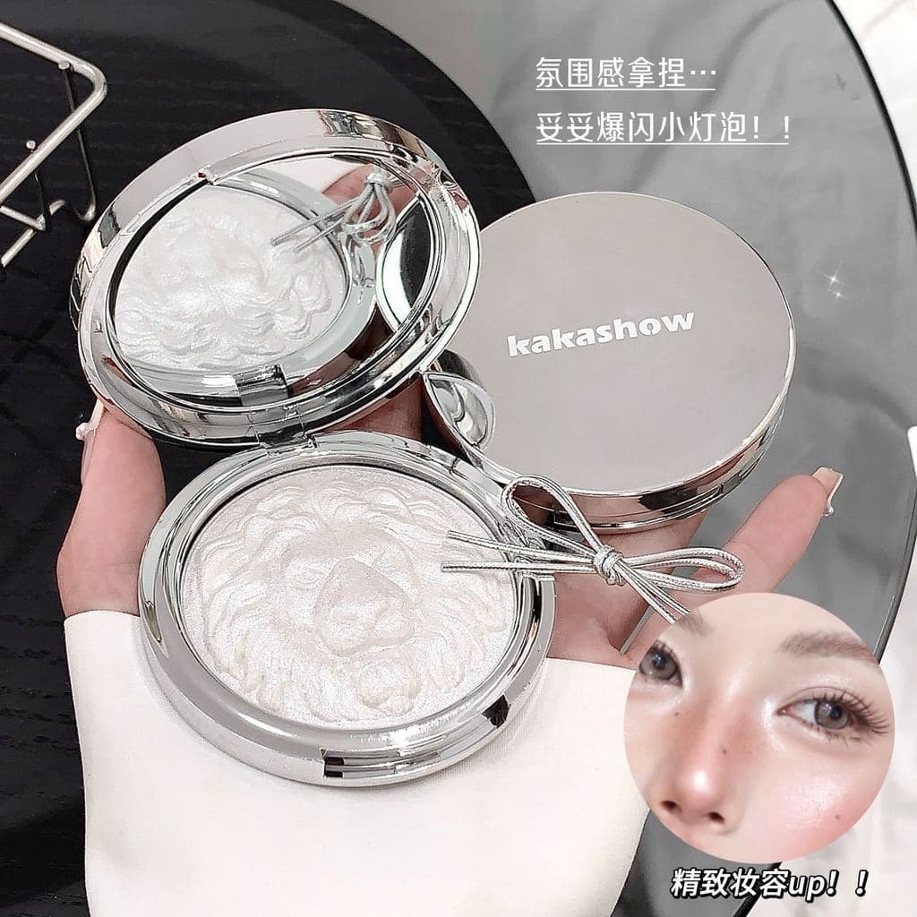 Leão Gengibre Creme de Alto Brilho Contorno Feminino Iluminador Rosto Brilho de Água Perolado Alto Fino Piscando Sem Pó