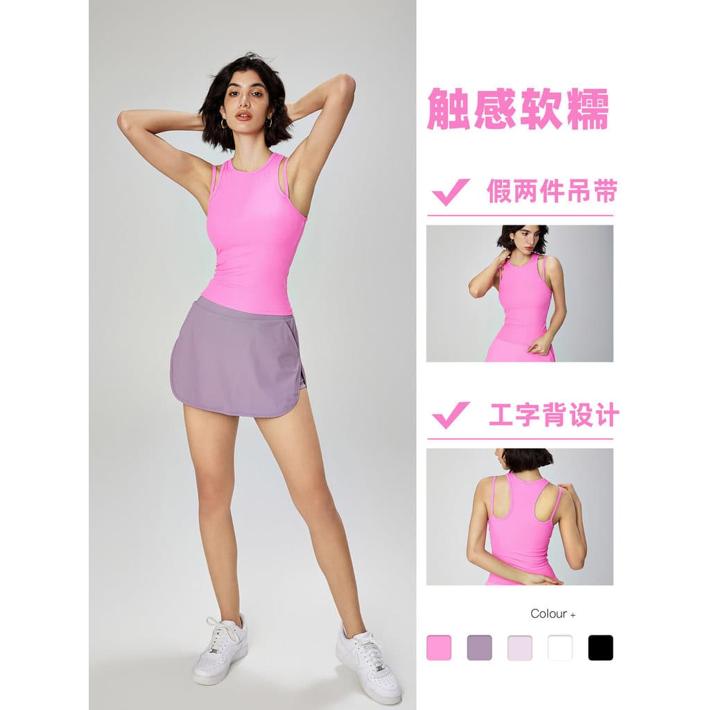 High-End plana substituição roupa interior-livre roupas de fitness feminino com nervuras almofada no peito roupas de fit