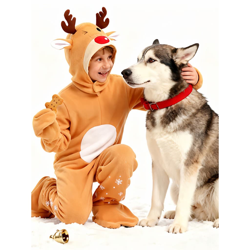 Trajes infantis de natal natal Elk cos trajes feriado palco festa desempenho trajes Cosplay