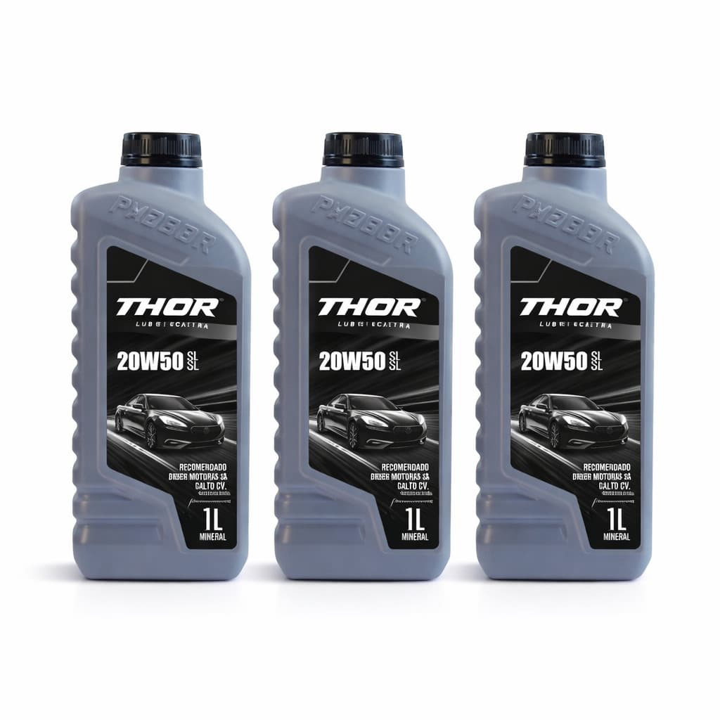 Kit 3 Óleo Lubrificante Para Motor Thor 20W50 Ultra SL litro