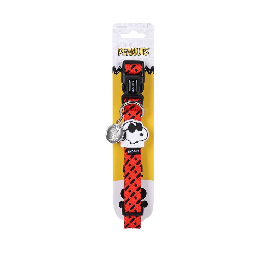 Coleira Para Cães G  Snoopy Up4you Vermelho