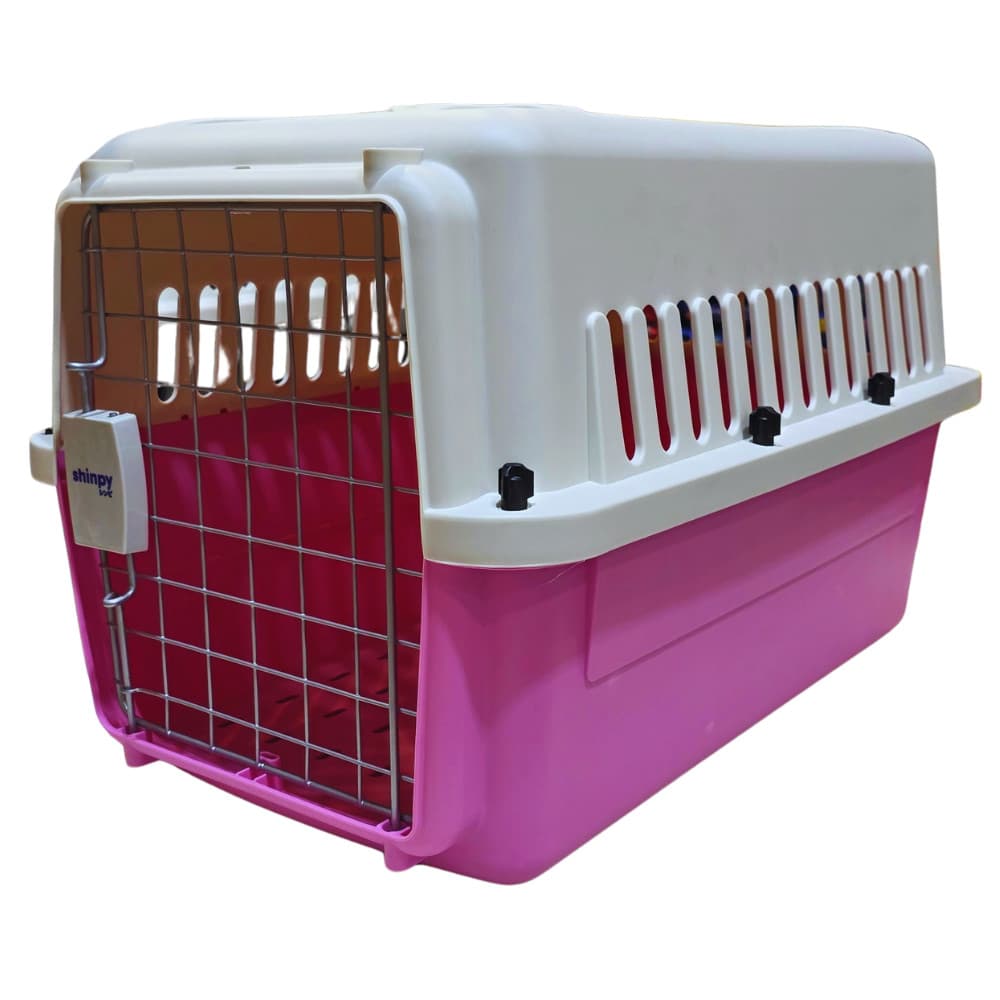 Caixa De Transporte Pet Cachorro Gato Tam PPP Rosa Shinpy