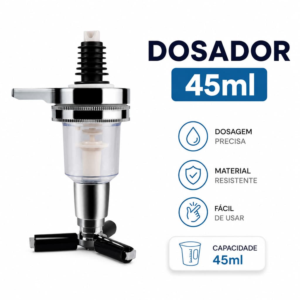 Dosador para Dispenser de Bebidas Bar Butler Bico Reposição 45ml