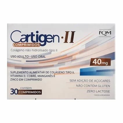 Cartigen II 30 Comp Colageno Nao Hidrolisado