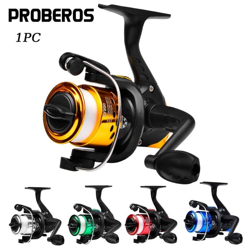 Carretilha de Pesca PROBEROS com Relação de Transmissão 5.2:1, Carretilha de Spinning com Linha de Pesca, Suprimentos Po