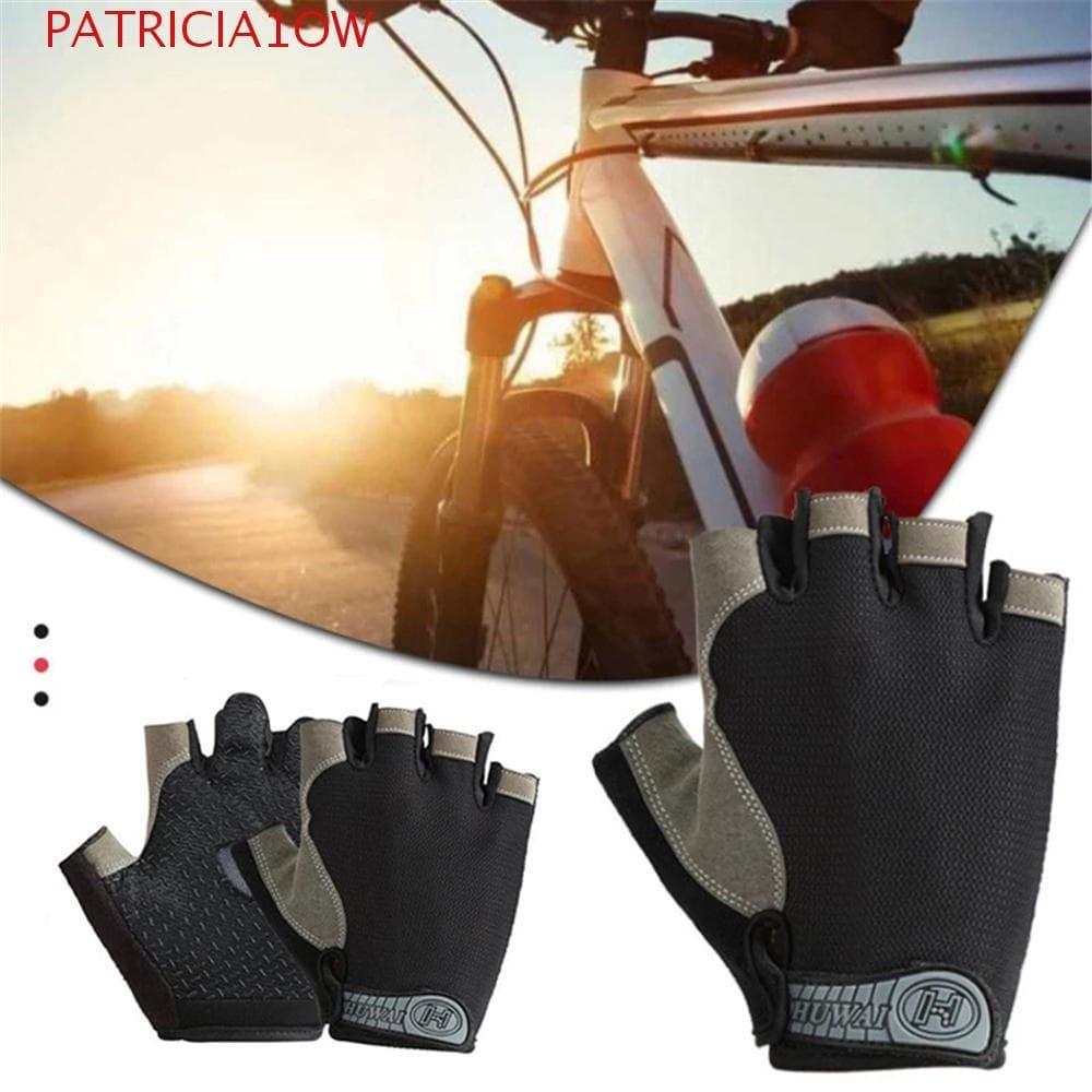 PATRICIA1OW Luvas De Ciclismo Respiráveis Duráveis Equipamento Meio Dedo Musculação Ao Ar Livre
