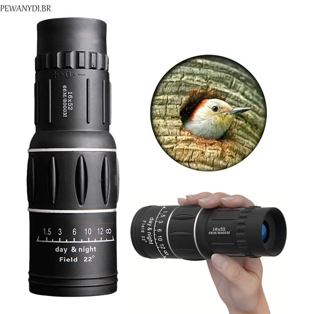Telescópio PEWANYDI De Alta Potência , Revestimento FMC À Prova D'água Monocular 16x52 , HD 8xmagnificação