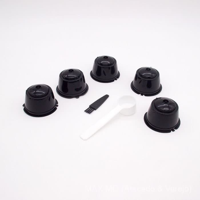 4/5/6 Pcs CáPsula Café ReutilizáVel TrêS CoraçõEs/Dolce Gusto Preto PromoçãO