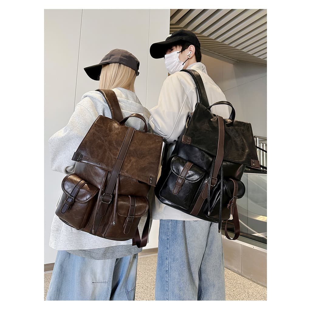 Masculino feminino europeu americano moda Retro grande capacidade mochila Casual