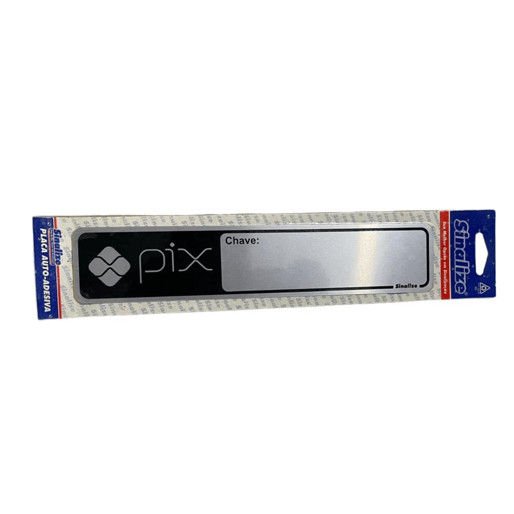 Placa Sinalize Pix Personalizavel 5x25cm