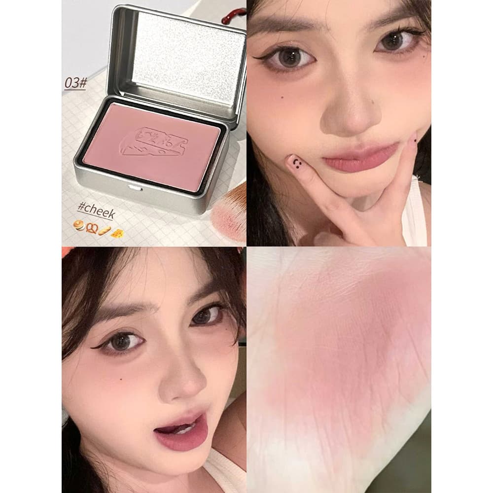 Preto NANA península caixa de lata monocromático Blush expansão cor cinza pó baixa saturação rosa Pseudo maquiagem barat