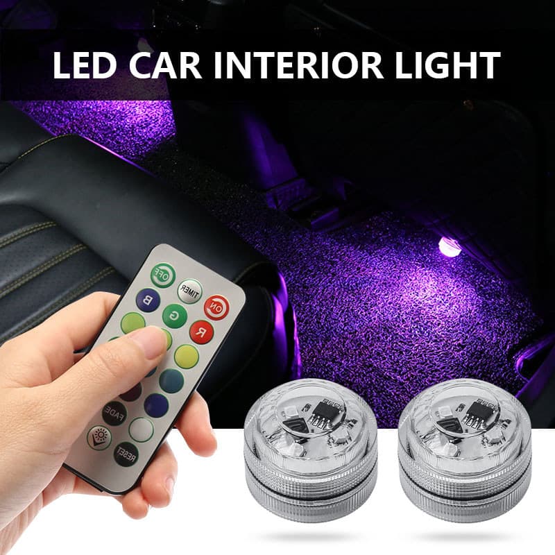 Sem Fio LED Interior Do Carro Luz Ambiente Controle Remoto 13 Cores Diamante De Mergulho Auto Telhado Pé Atmosfera Lâmpa