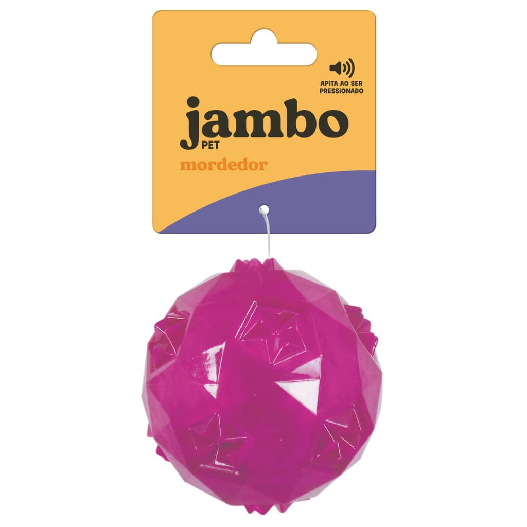 Bola Diamond Jambo Rosa para Cães