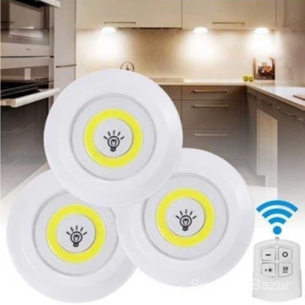 9/12/15 Pcs Lampada Luminaria Led Spot Sem Fio Controle Remoto Luz LED.