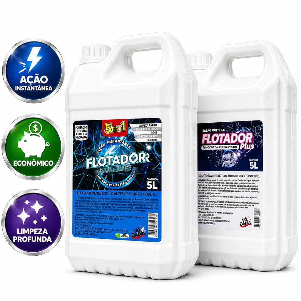 Flotador Mágico 5 em 1 Limpador Multiuso Biodegradável 5lts