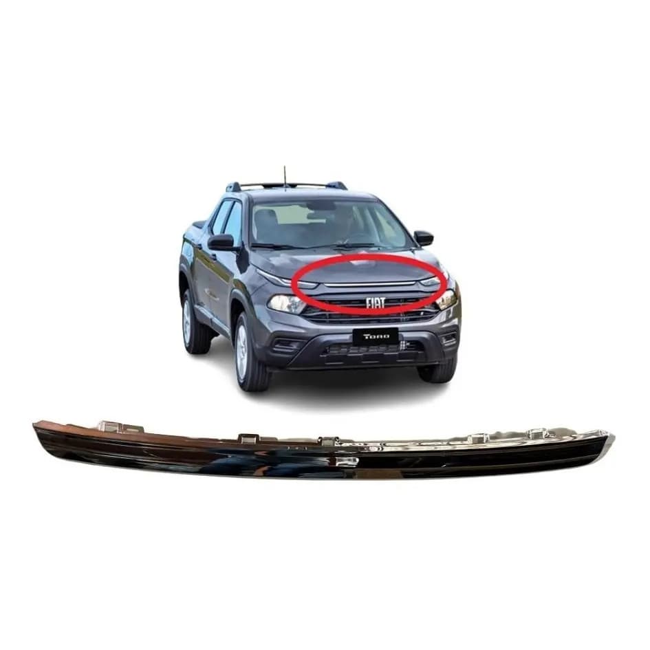 Friso Central Superior Dianteiro Fiat Toro 2022 Cromado