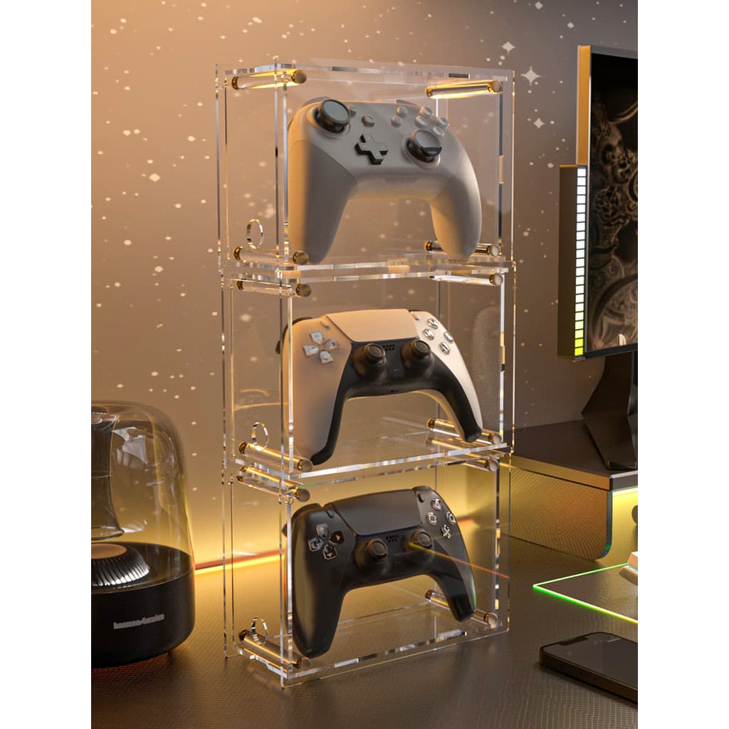 Interruptor acrílico Gamepad suporte Universal PS5 Nintendo Desktop xbox dedicado capa protetora contra poeira