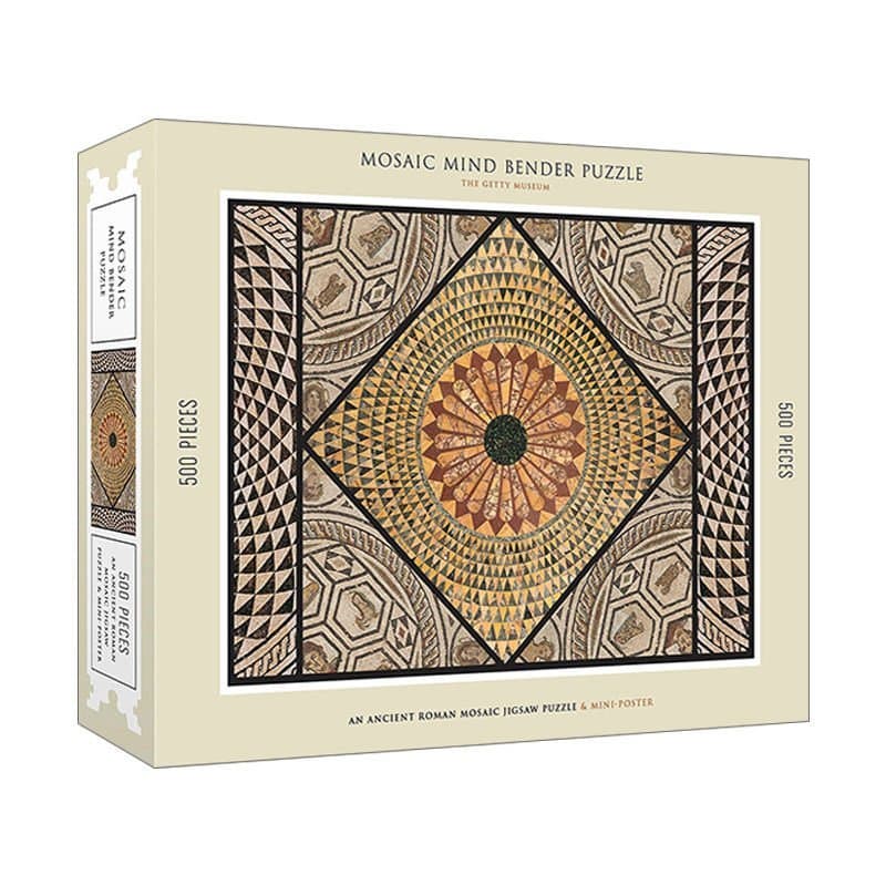 Mosaic Mind Bender Quebra-Cabeça de 500 Peças: Um Quebra-Cabeça de Mosaico Romano Antigo, Mini-Pôster, Quebra-Cabeça Ori