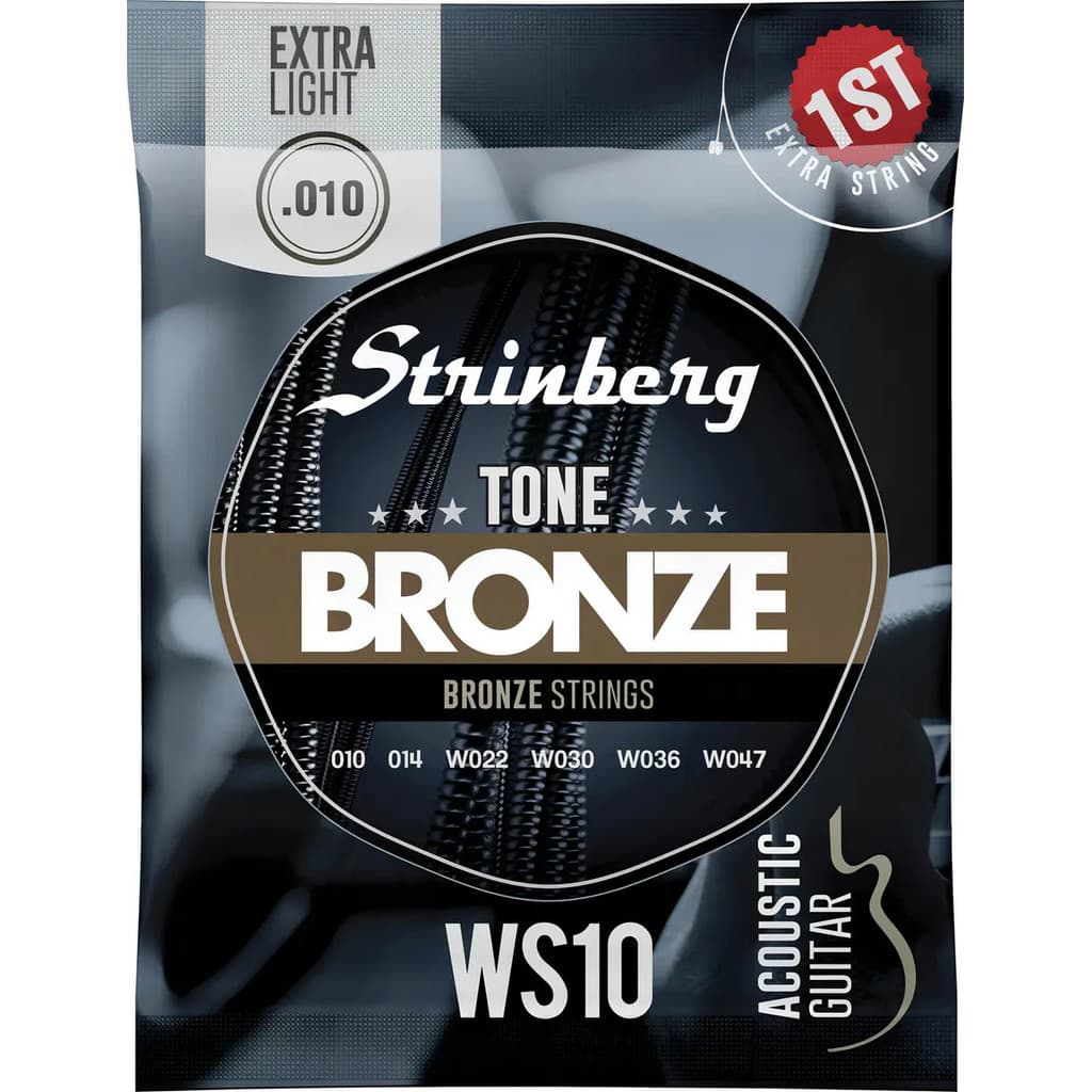 Encordoamento Violão Aço 0.10 Strinberg Bronze WS10 6 Cordas