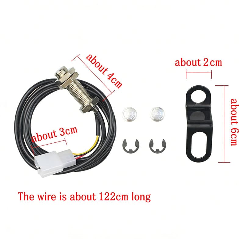 Universal Motocicleta Scooter Odômetro Velocímetro Sensor Magnético Cabo Kit De Substituição 12V 3 Pinos Durável Digital