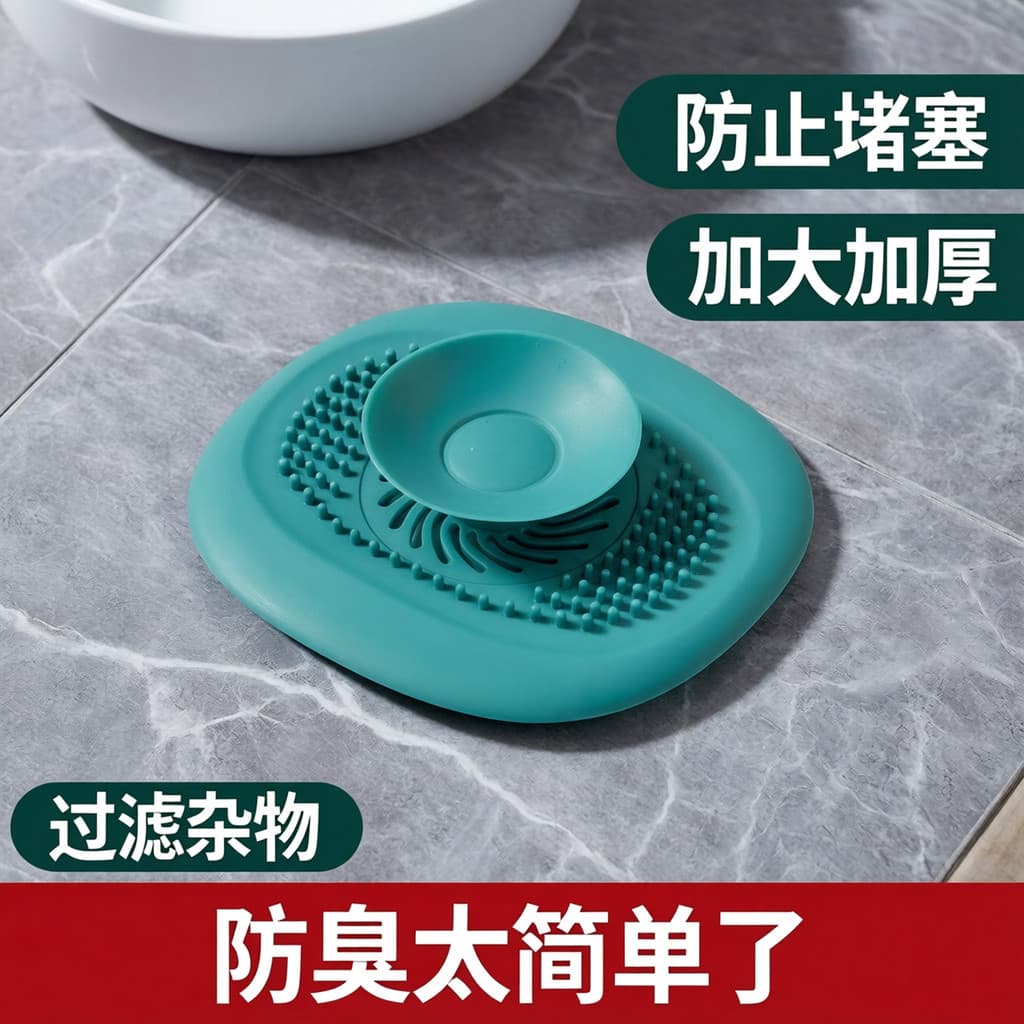 Filtro de esgoto de Silicone malha pia da cozinha dreno de chão lavagem rosto lavatório cabelo Anti-bloqueio ferramenta