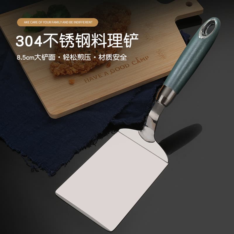 304 aço inoxidável fritar espátula bife frito Pizza cozinhar espátula panqueca imprensa bolo Teppanyaki ovo frito panque