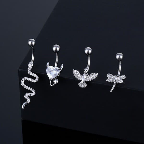 bijuterias femininas piercing umbigo ✸Joias de punção transfronteiriças moda europeia americana novo estilo formato de A