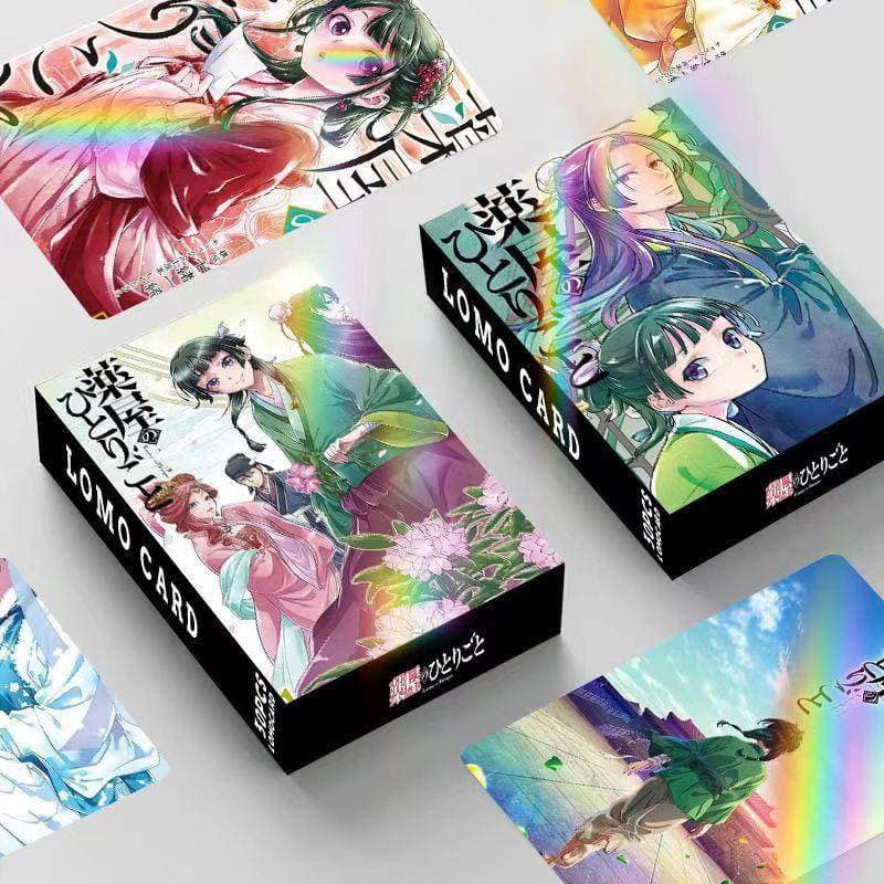 30Pcs/Set Japan Anime Kusuriya no Hitorigoto Os Diários Falsificados Cartão De Impressão Dupla Face Maomao Jinshi Cartõe