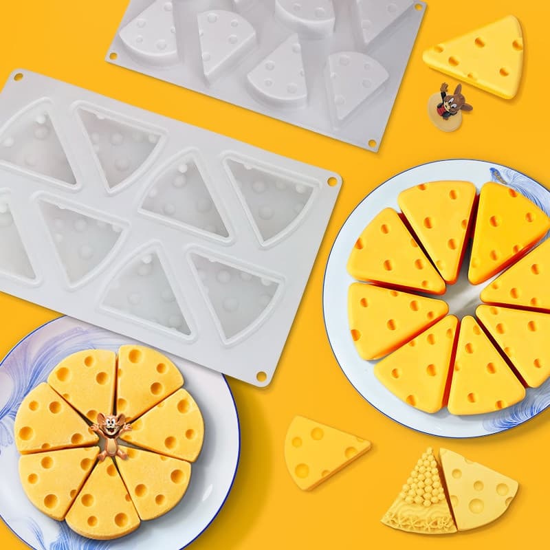 8 Buraco Molde De silicone Queijo Do Bolo De Chocolate Cozimento DIY mousse Sorvete Líquido Vermelho Mesmo Gato E Rato